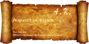 Augusztin Kinga névjegykártya