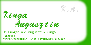 kinga augusztin business card